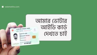 আমার ভোটার আইডি কার্ড দেখতে চাই