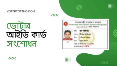 ভোটার আইডি কার্ড সংশোধন